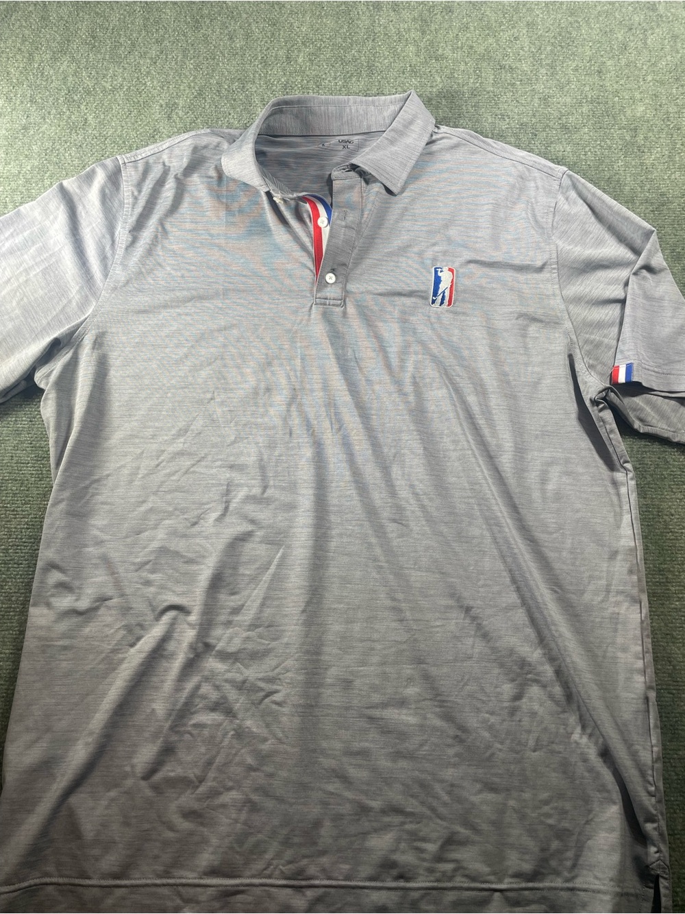 Men's Light Gray (You suck a Golf)Polo with Subtle Tricolor Accents